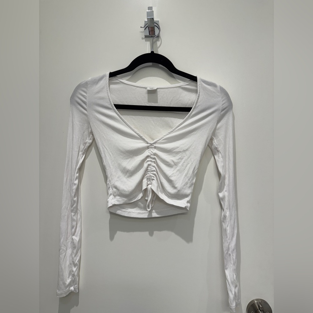 Sunday’s Best Long Sleeve Ruched Crop Top